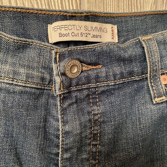 Levis 512 Bootcut Perfectly Slimming Jeans 10 S - Picture 3 of 12
